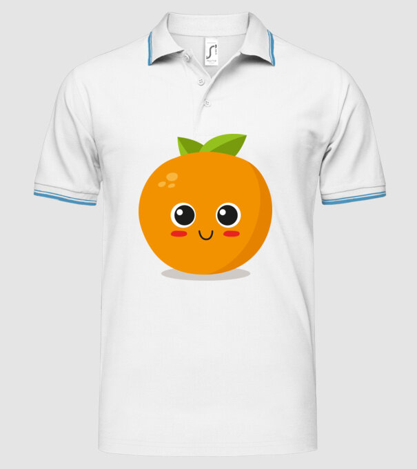Portocală model alb pe tricou