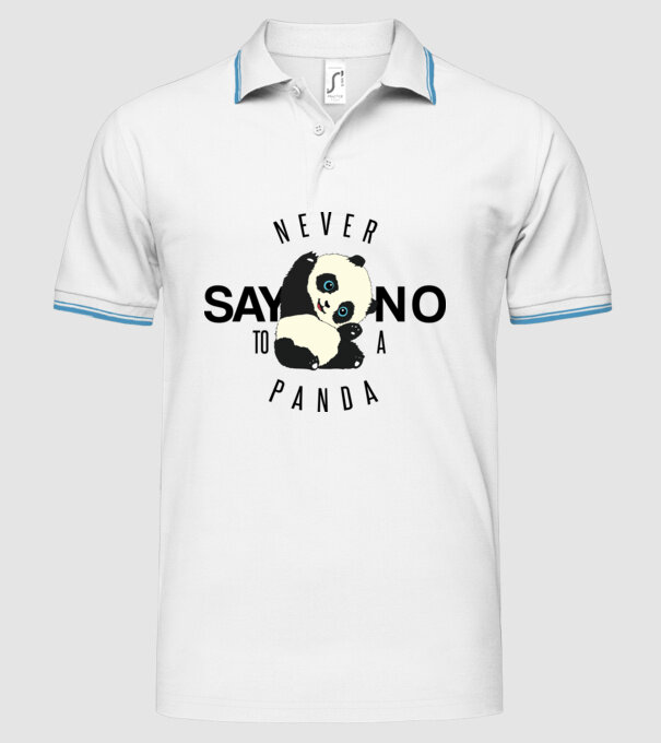 Never say no model alb pe tricou