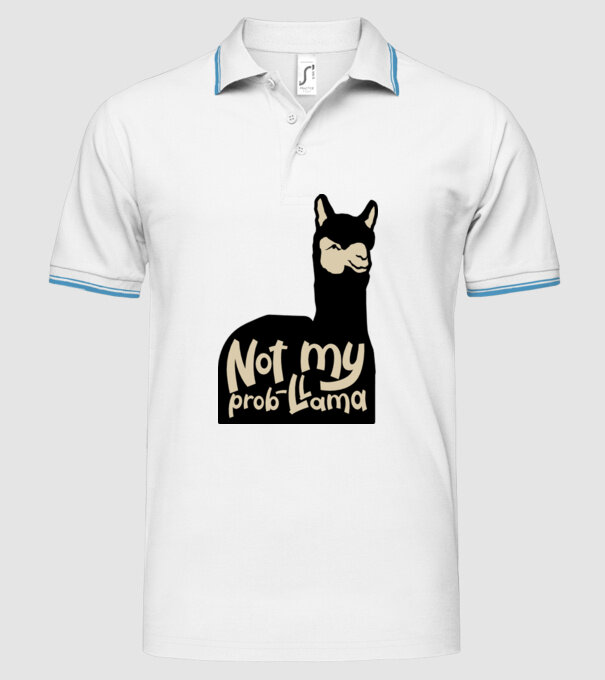 Not my problama model alb pe tricou