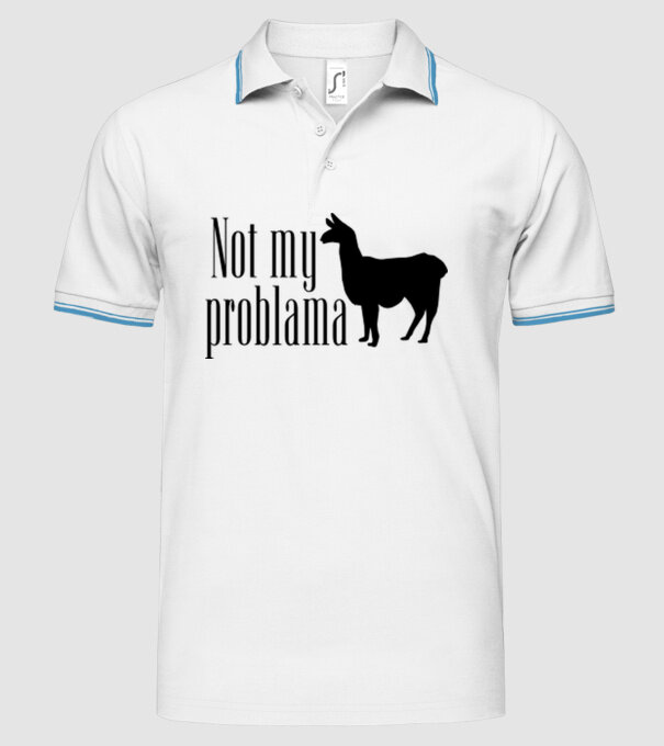 Not my problama model alb pe tricou