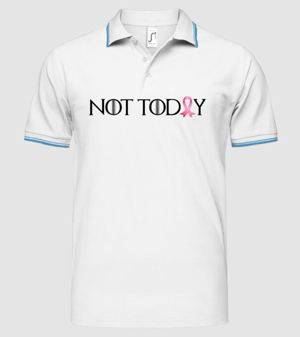 Not today model alb pe tricou
