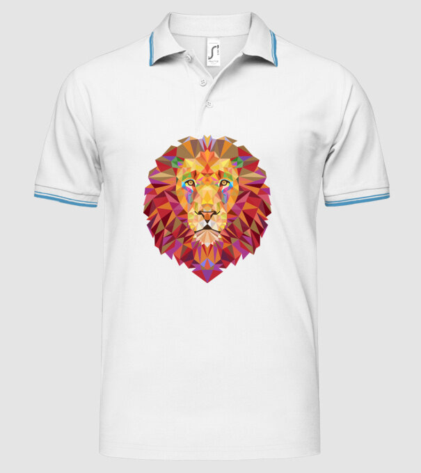 Leu design model alb pe tricou