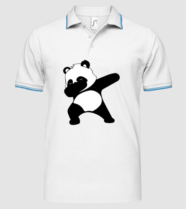 Panda DAB model alb pe tricou