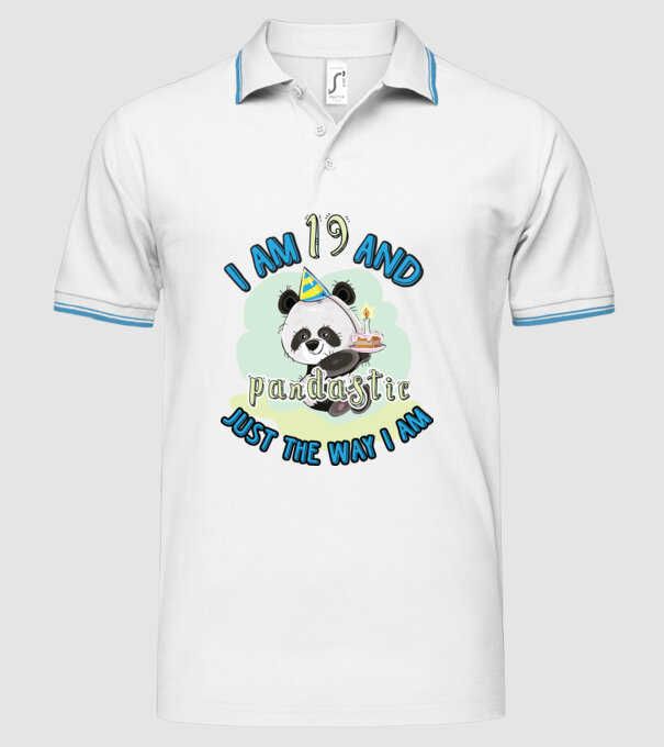 PANDASTIC 19 model alb pe tricou