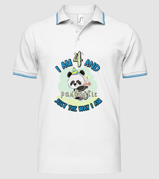 PANDASTIC 4 model alb pe tricou