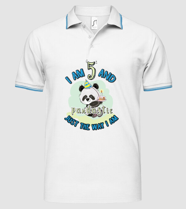 PANDASTIC 5 model alb pe tricou