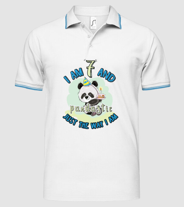 PANDASTIC 7 model alb pe tricou