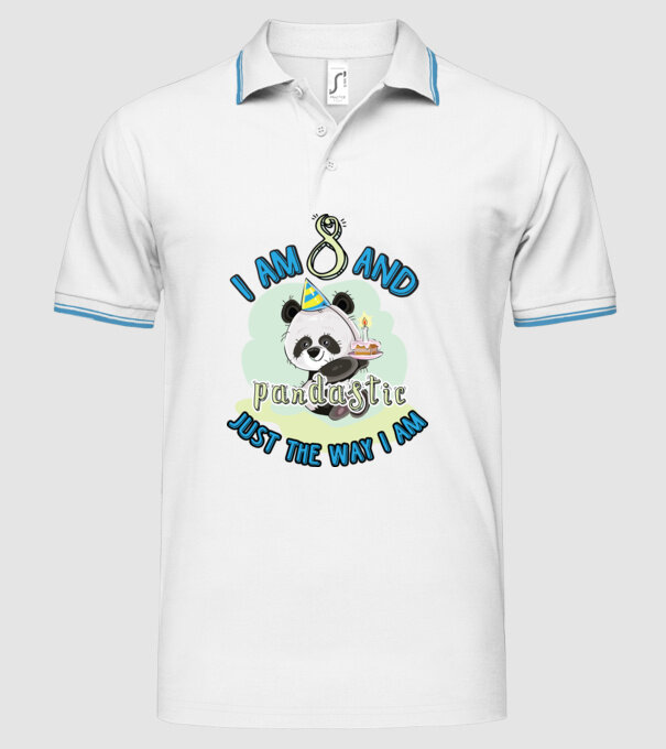 PANDASTIC 8 model alb pe tricou