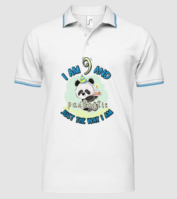 PANDASTIC 9 model alb pe tricou