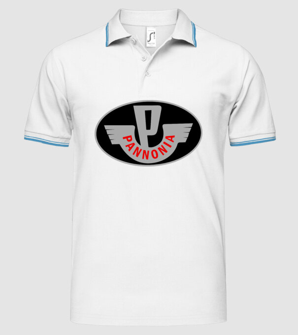 Logo Pannonia model alb pe tricou