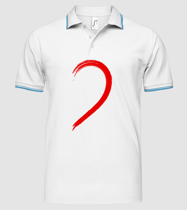 Inimă pereche stânga model alb pe tricou