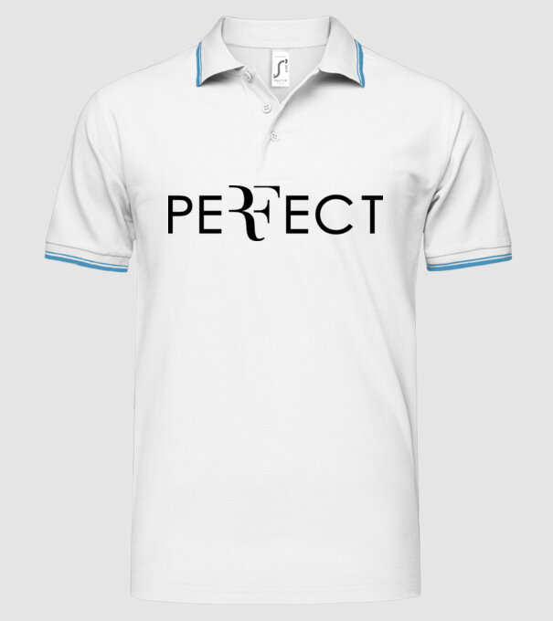 Perfect Federer model alb pe tricou