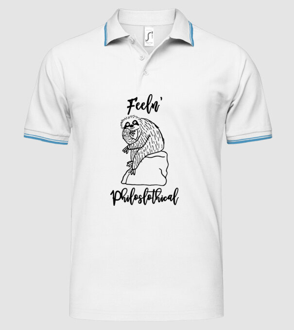 Philoslothical model alb pe tricou
