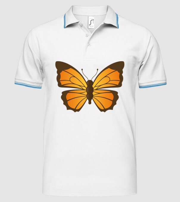 Butterfly model alb pe tricou