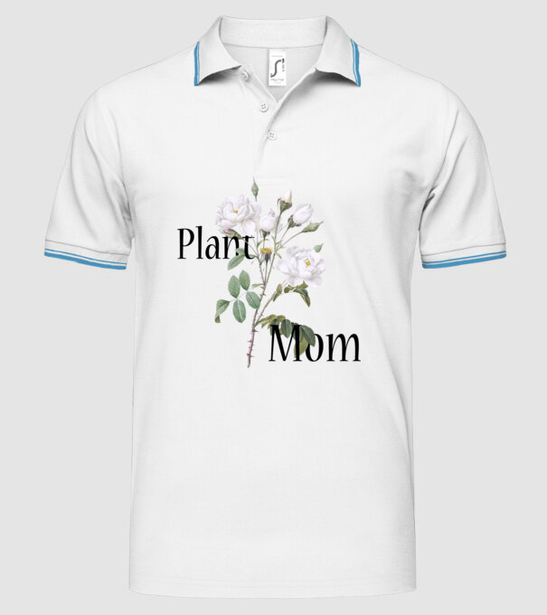 Plant mom model alb pe tricou