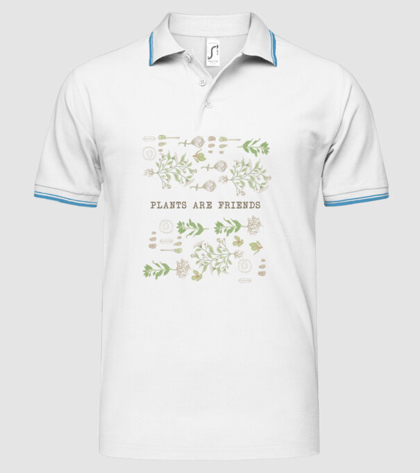 Plants are friends model alb pe tricou
