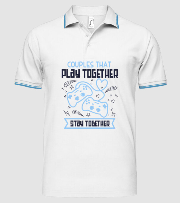Play together model alb pe tricou