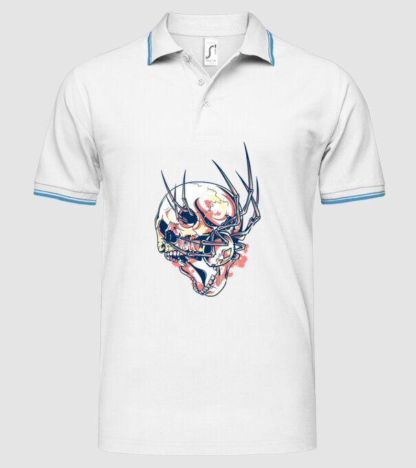 Păianjen model alb pe tricou