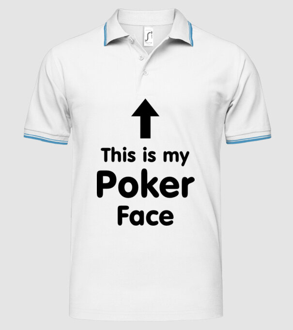 Poker Face 2 model alb pe tricou