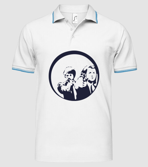 Pulp Fiction model alb pe tricou
