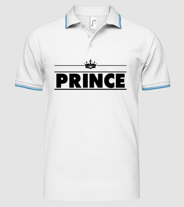 Prince model alb pe tricou