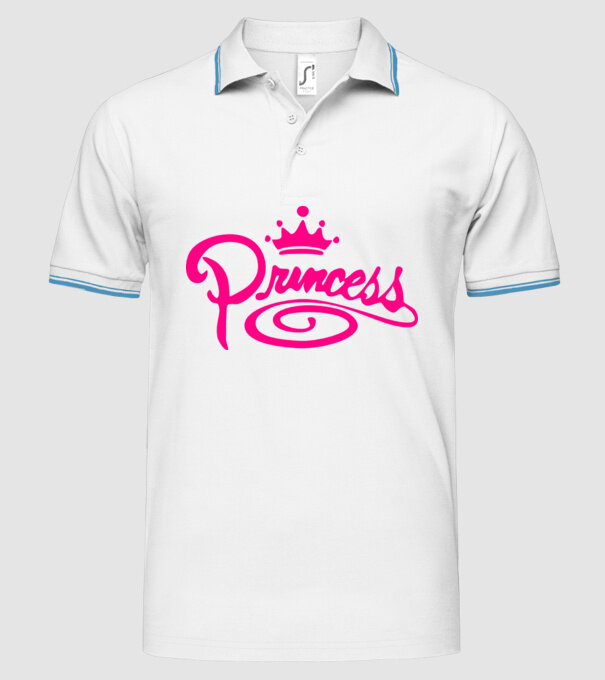 Princess model alb pe tricou