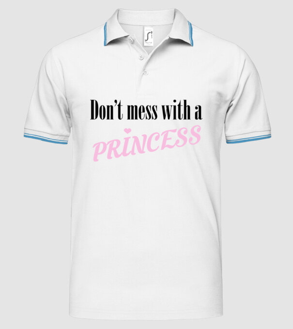 Princess model alb pe tricou