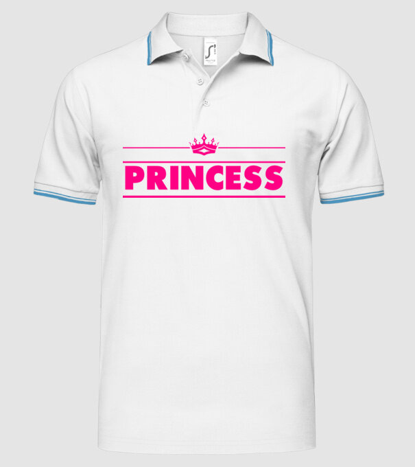 Princess model alb pe tricou