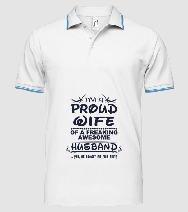 Proud wife model alb pe tricou