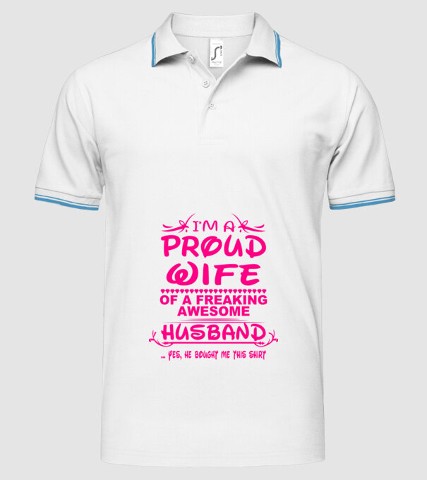 Proud wife model alb pe tricou