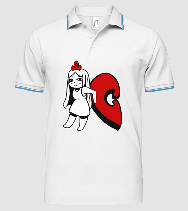 Pereche Puzzle fetiță model alb pe tricou