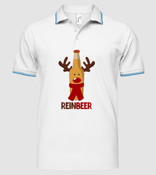 Bere REINBEER model alb pe tricou
