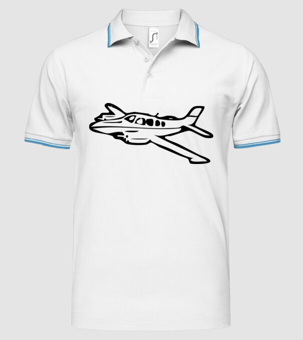 avion model alb pe tricou