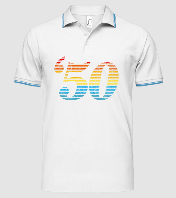 Retro Birthday 1950 model alb pe tricou
