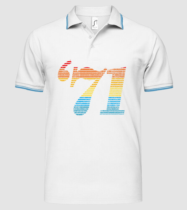 Retro Birthday 1971 model alb pe tricou