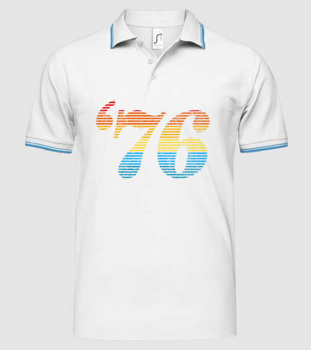 Retro Birthday 1976 model alb pe tricou