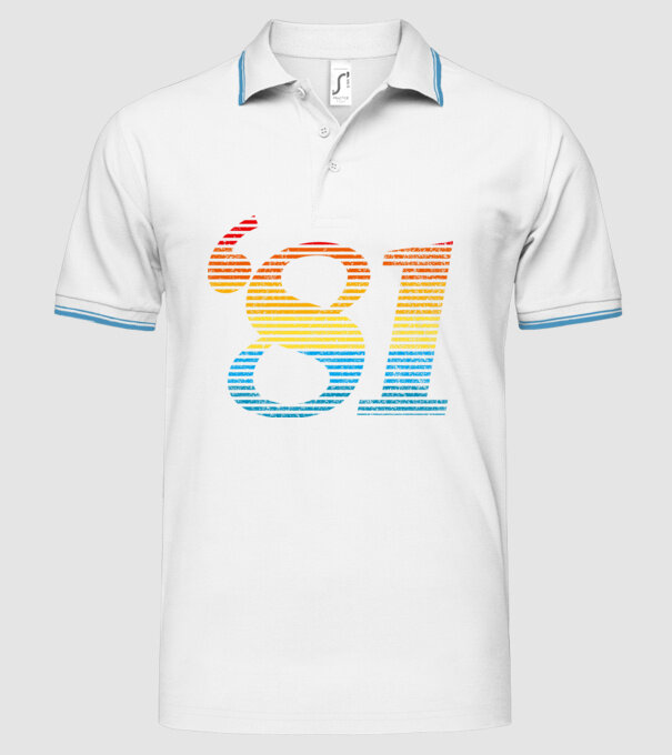 Retro Birthday 1981 model alb pe tricou