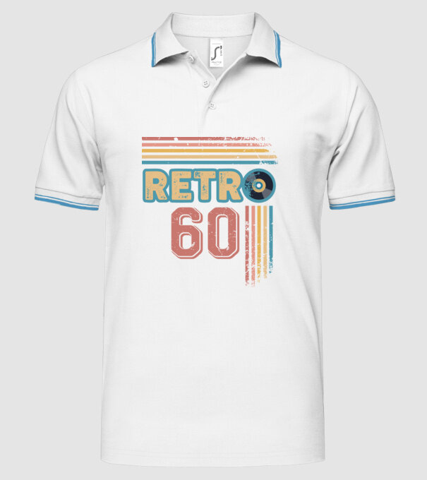Retro 60 Birthday model alb pe tricou