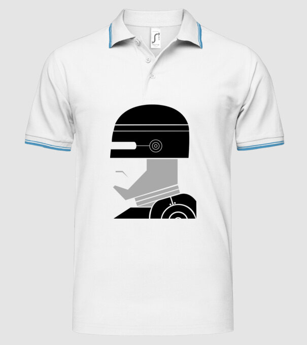 Robocop model alb pe tricou