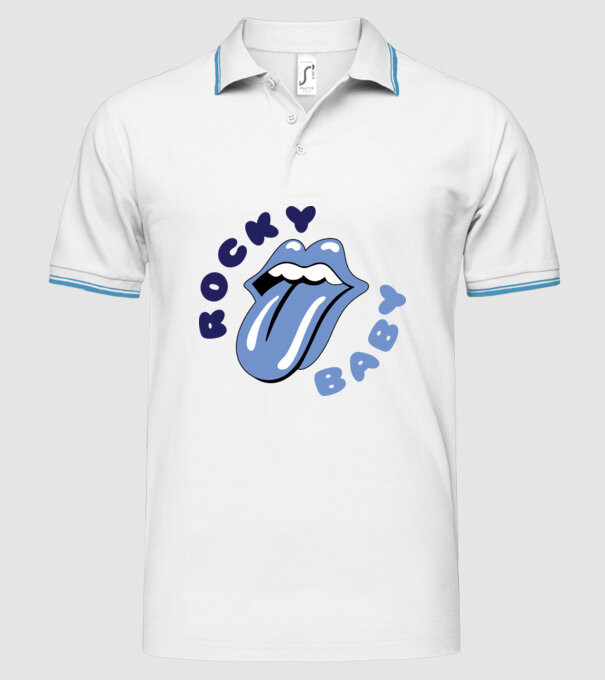 Rocky Baby model alb pe tricou