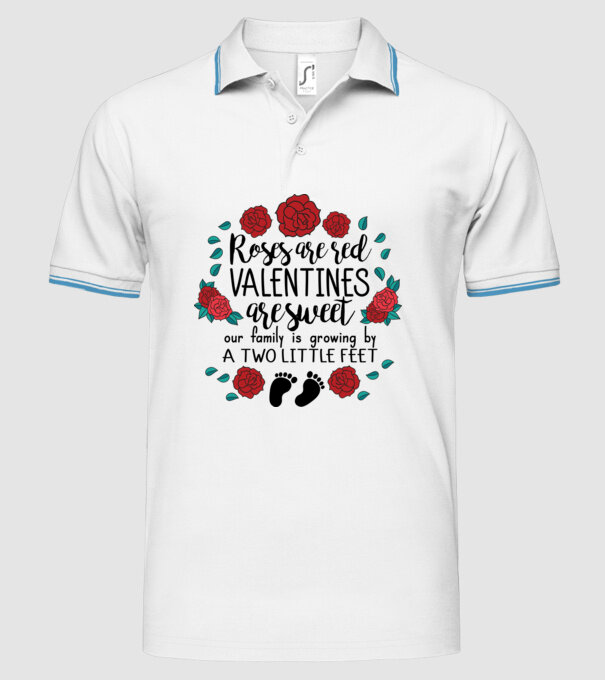 Roses are red model alb pe tricou