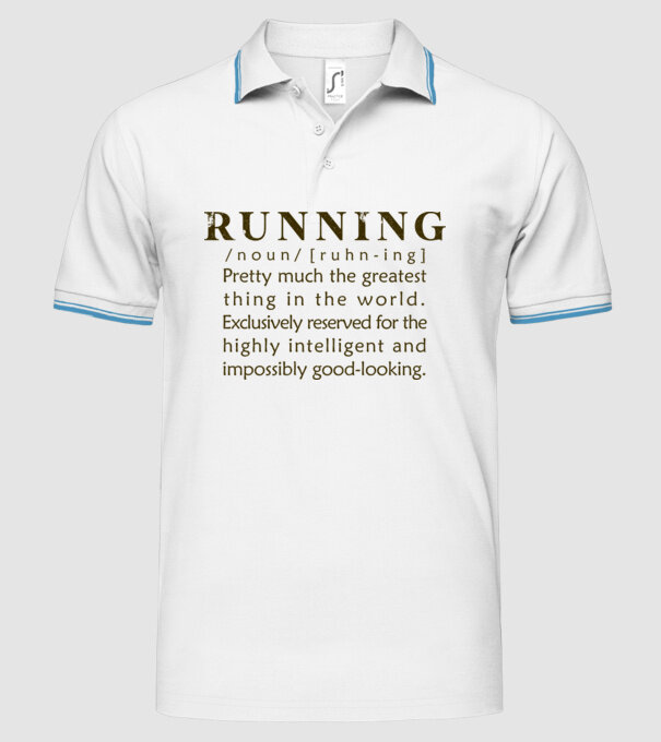 Running definition model alb pe tricou