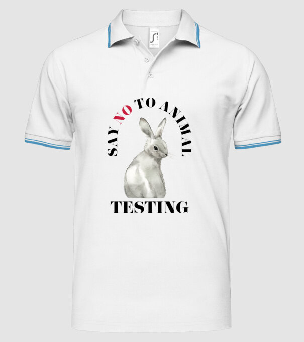 Say NO to animal testing model alb pe tricou