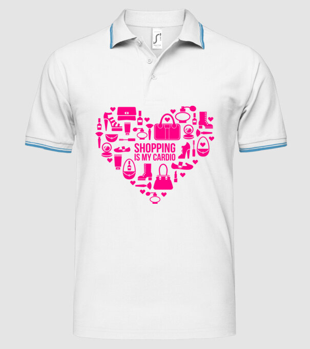 Shopping is my cardio model alb pe tricou