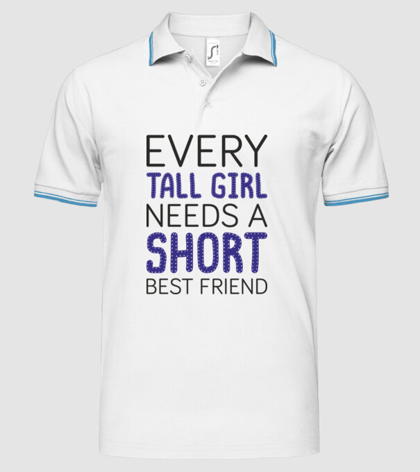 Short Freind model alb pe tricou