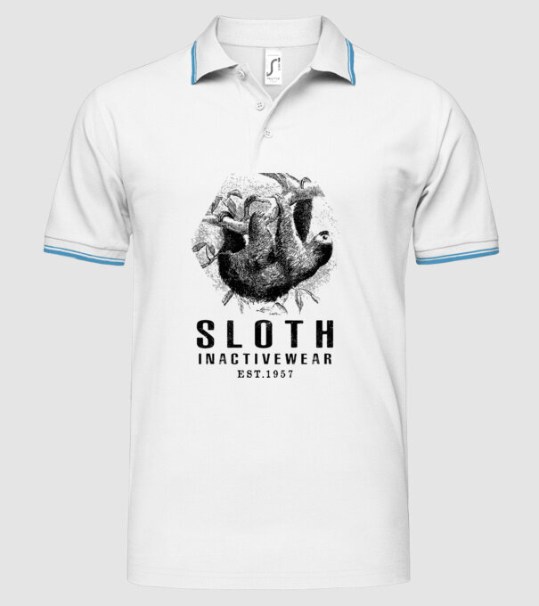 SLOTH inactive drk model alb pe tricou