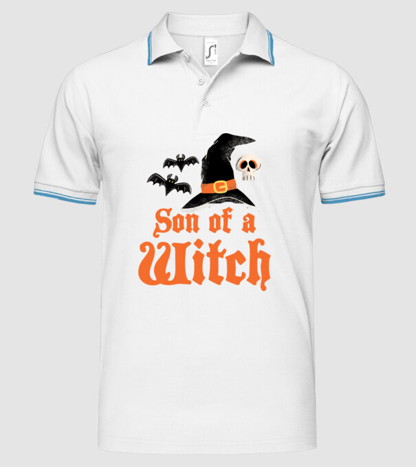 Son of a witch model alb pe tricou
