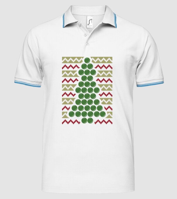 Pulover urât de Crăciun Capac bere model alb pe tricou