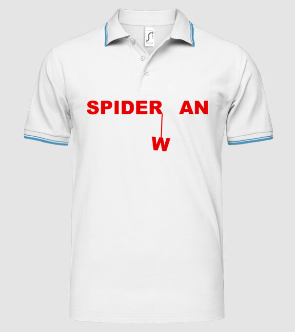 Spider wan model alb pe tricou