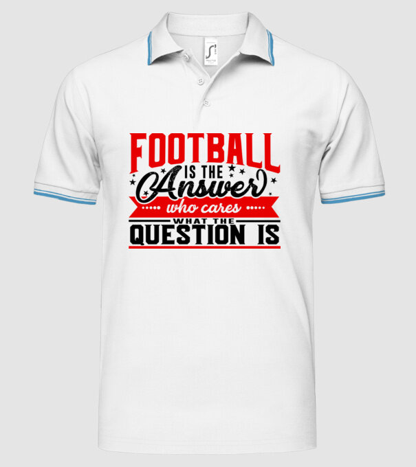 Sport is the answer FOTBALIST model alb pe tricou